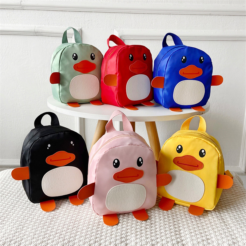 Cartoon Children's Bags 2021 Korean Style New Penguin Backpack Fashion Kindergarten Small School Bags for Babies