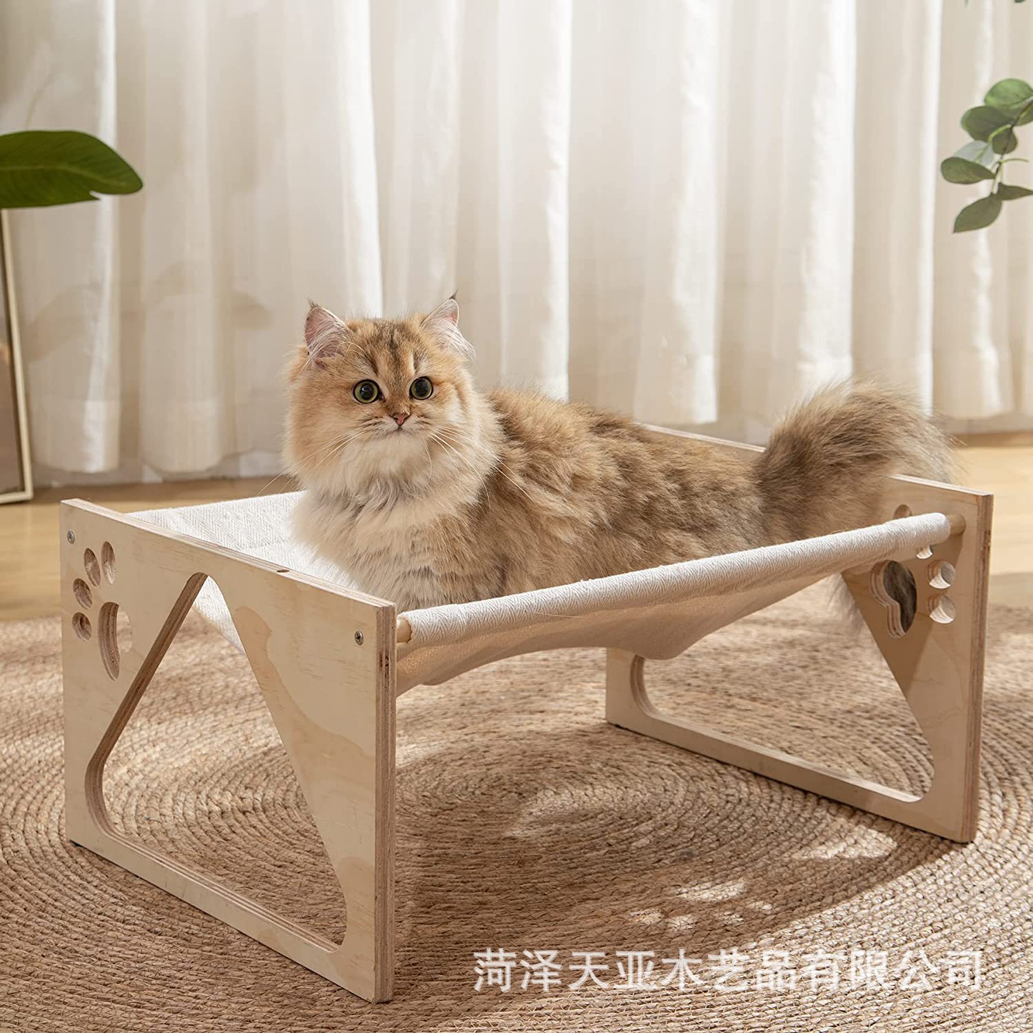 木质猫床狗窝猫窝宠物狗床猫咪吊床小型犬小泰迪博美简易可拆卸床