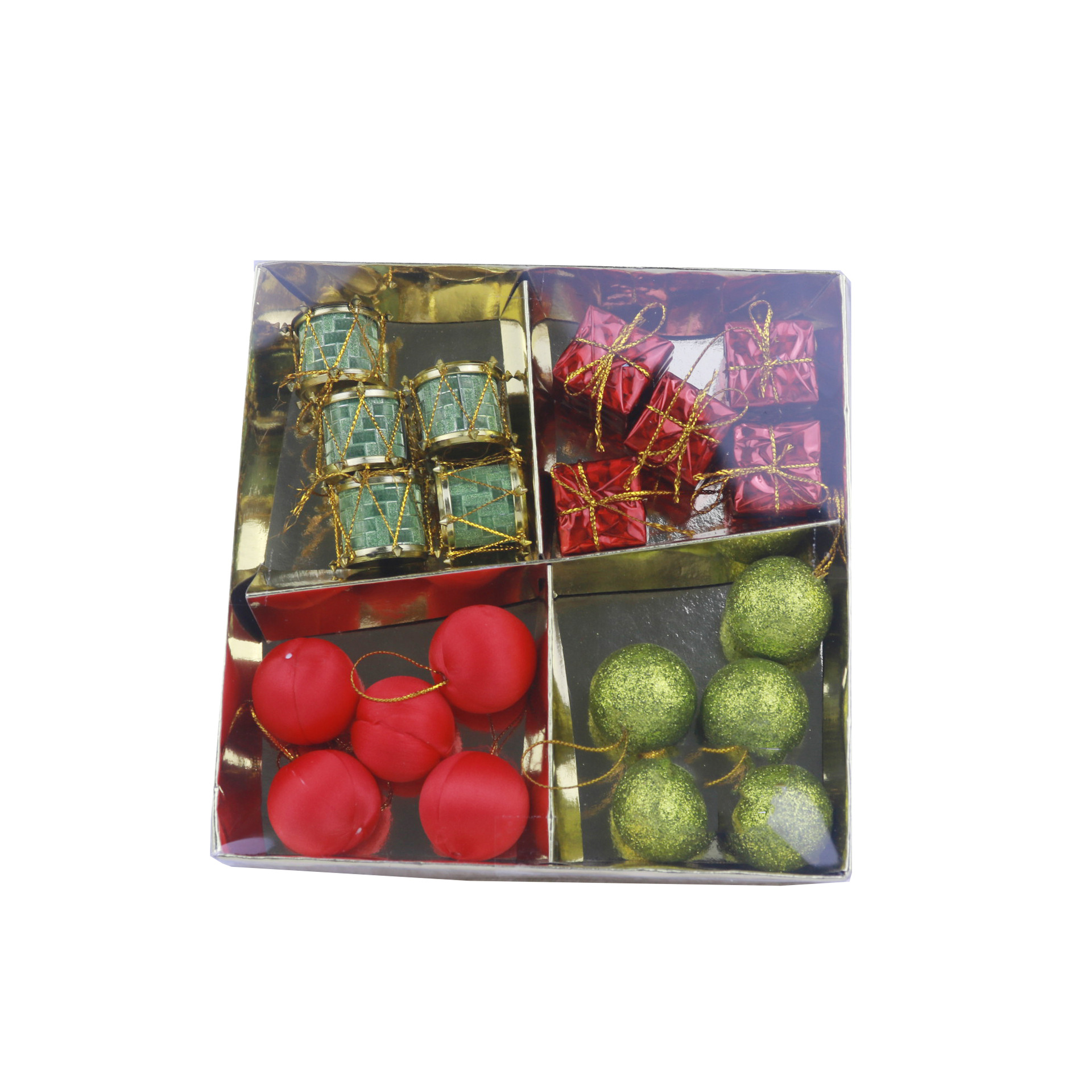 Christmas Decorations Medium Christmas Multi-Box Christmas Ball Gift Bag Side Drum Bell Multi-Box Factory Direct Sales