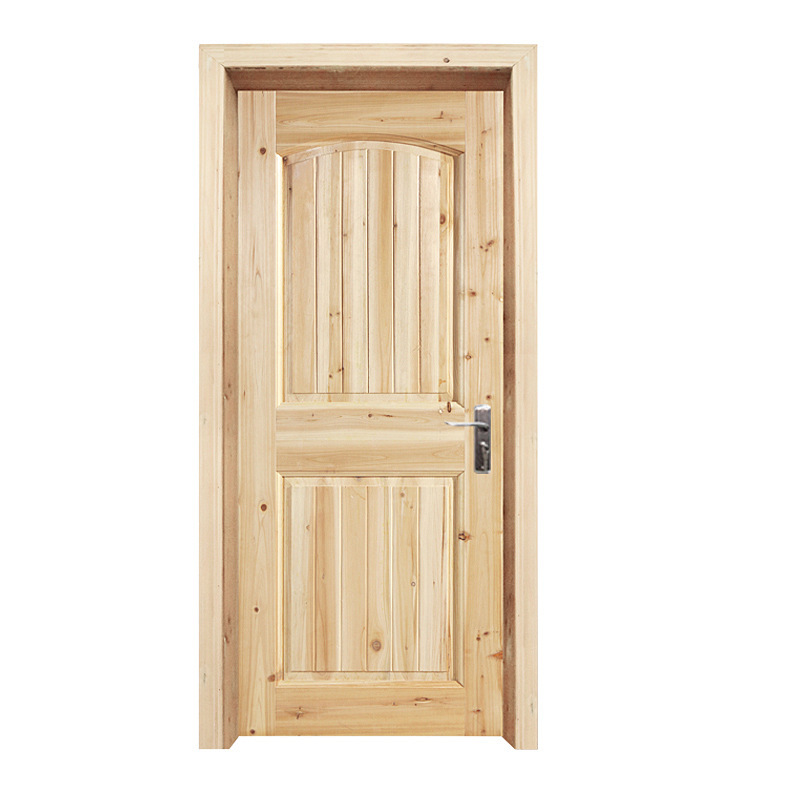 杉木门松木实木套装门房间卧室平开推拉厂家原木门白坯雕花环保门