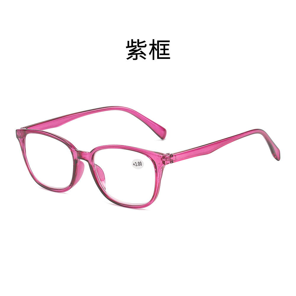 New Simple Transparent Leopard Print HD Plastic Tooth Reading Glasses Men and Women Same Portable Fashion Presbyopic Glasses Wholesale