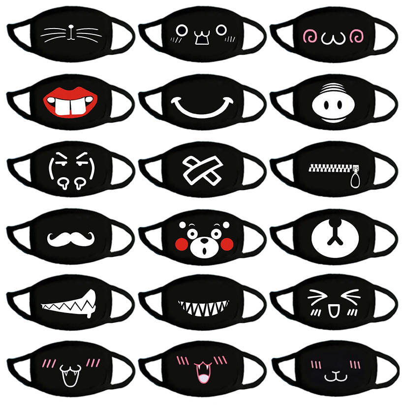 黑色口罩加厚外贸个性表情搞怪口罩搞笑防尘印花口罩-阿里巴巴