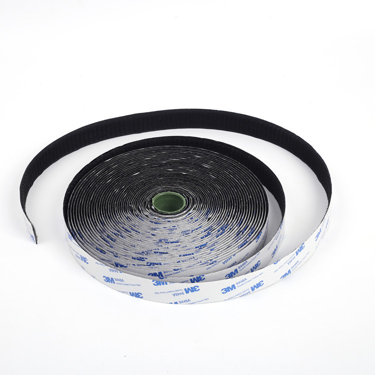 现货双面尼龙胶带圆形冲型纱窗魔术贴强力耐高温3m背胶魔术贴