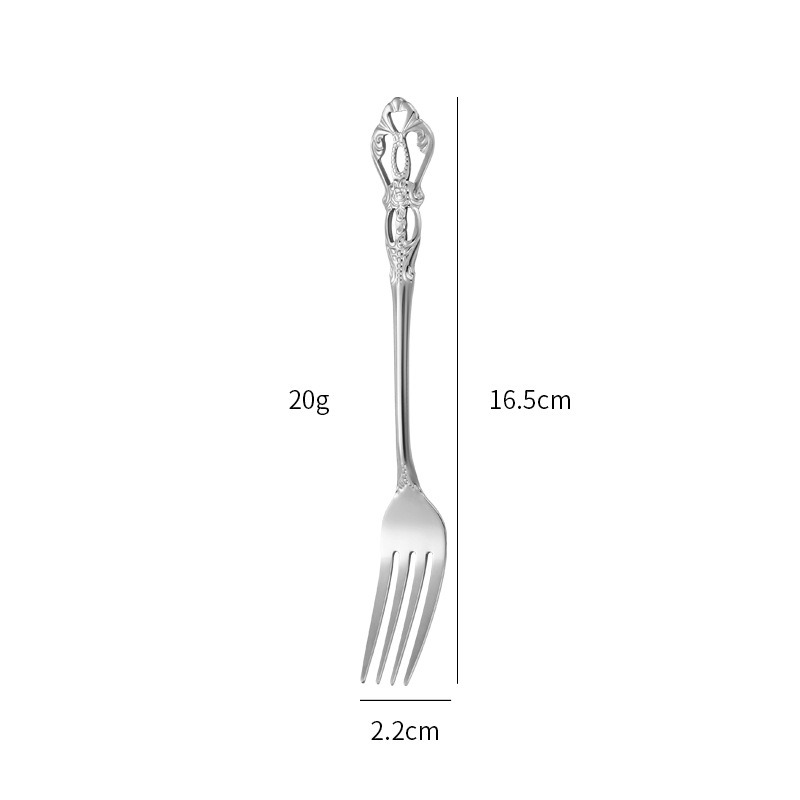 Royal Court 430 Stainless Steel Knife, Fork and Spoon Seven-Piece Cross-Border Relief Retro Western Tableware Set European Steak Knife and Fork