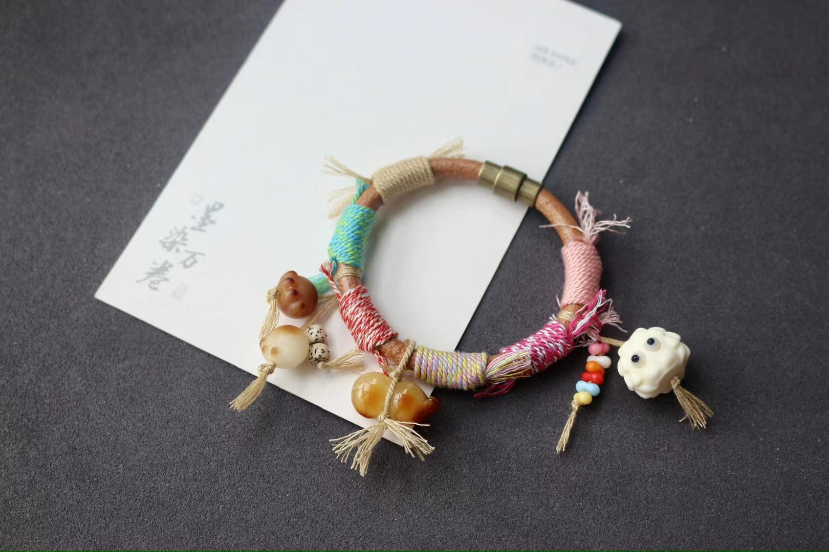 多宝皮绳手串藏式风格天然蜜蜡葫芦象牙果呱呱菩提猫爪精致礼物