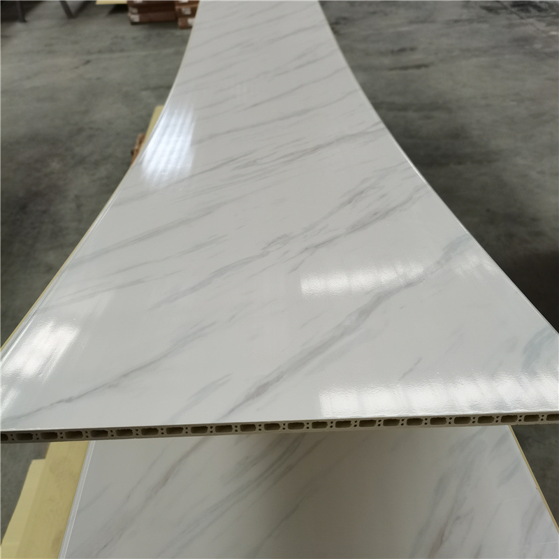 石塑板防潮吊顶 背景墙面v缝护墙板防潮pvc扣板集成墙板竹木纤维