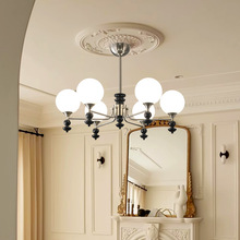 法式复古客厅吊灯中古高级感现代包豪斯魔豆餐厅卧室灯具