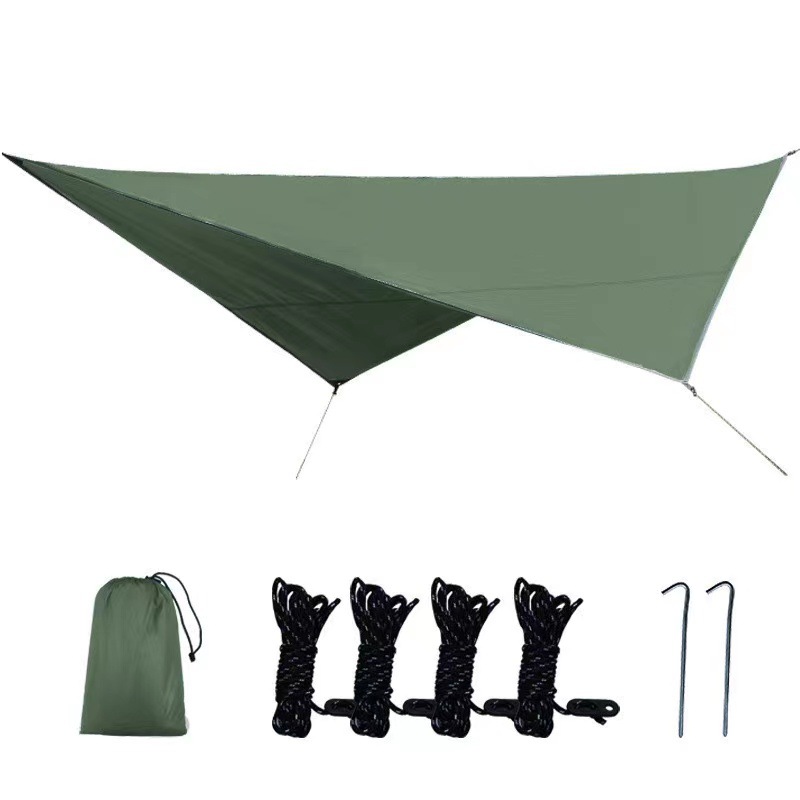 Outdoor Canopy Thickened Oxford Cloth Silver Pastebrushing Sun-Proof Tent Waterproof Windproof Camping Sun-Proof Ultra-Light Diamond