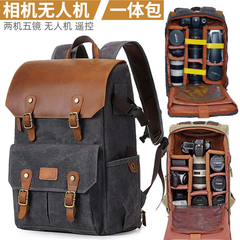 New Backpack Camera Bag Anti-Theft Camera Bag Interchangeable Lens Digital Camera Backpack Large Capacity Anti-Collision Wear-Resistant Uav Package