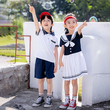 幼儿园园服夏装大班毕业照套装小学生校服六一节合唱表演服英伦风