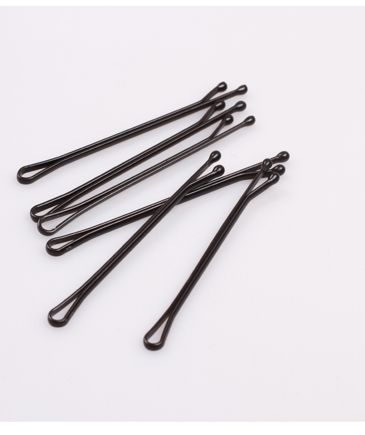 流行黑掐子别针小发夹卡发饰品盘头发夹发卡子黑色小卡子黑夹子平