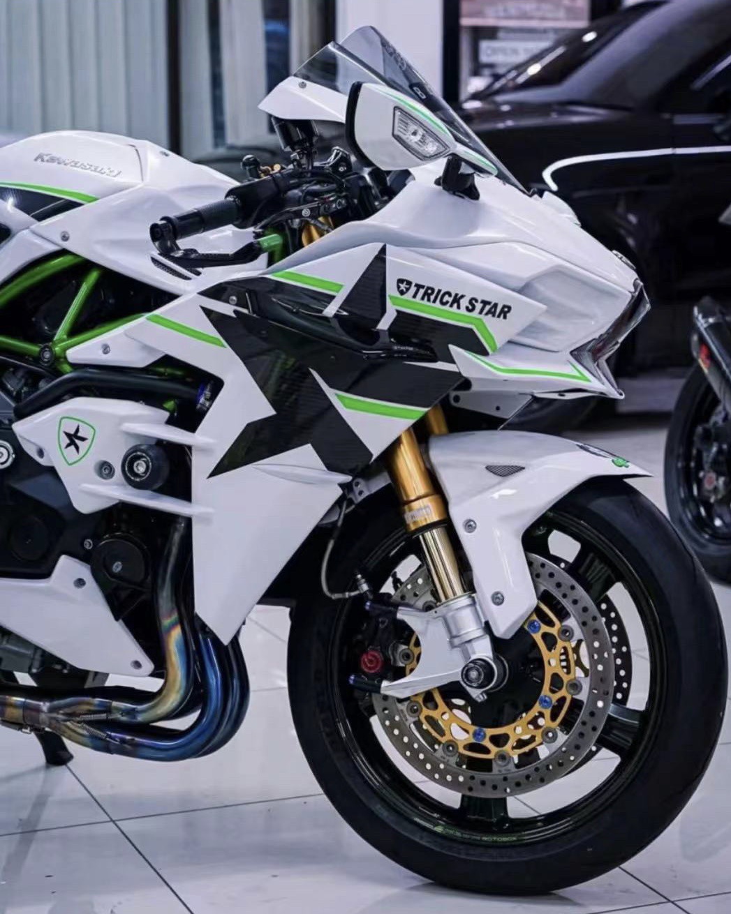 进口川崎h2摩托车跑车重机趴赛四缸1000cc公路赛小忍者地平线整车