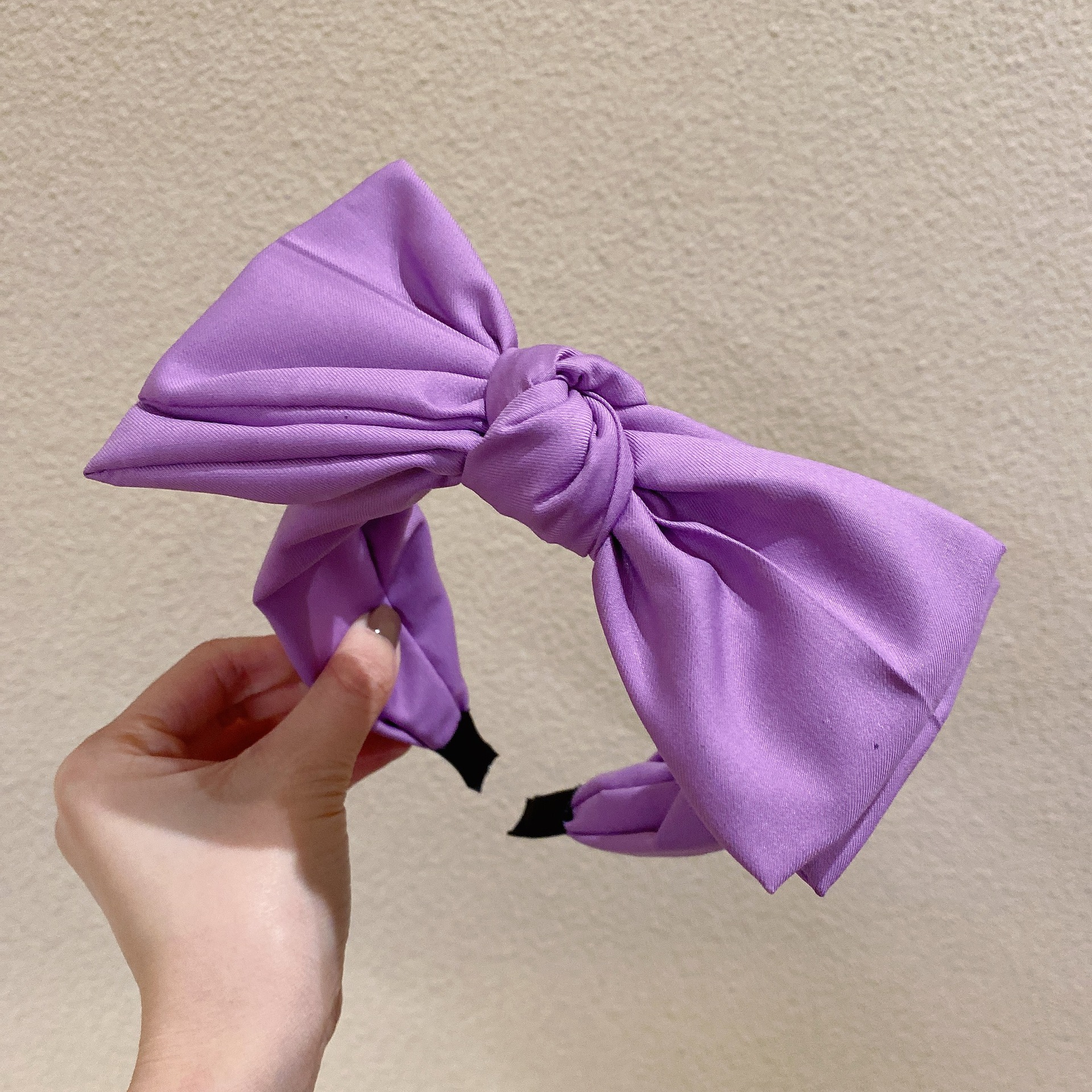 长春花蓝韩国ins紫色盘发发箍女压发发卡海绵增高头箍蝴蝶结发饰