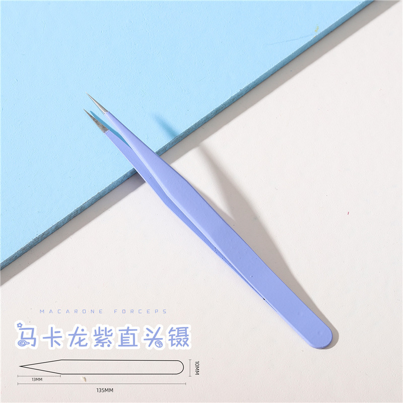 For Nail Beauty Tweezers Clip Diamond Jewelry Tool Tongs High Precision Professional Elbow Tweezers Clip for Nail Beauty Shop