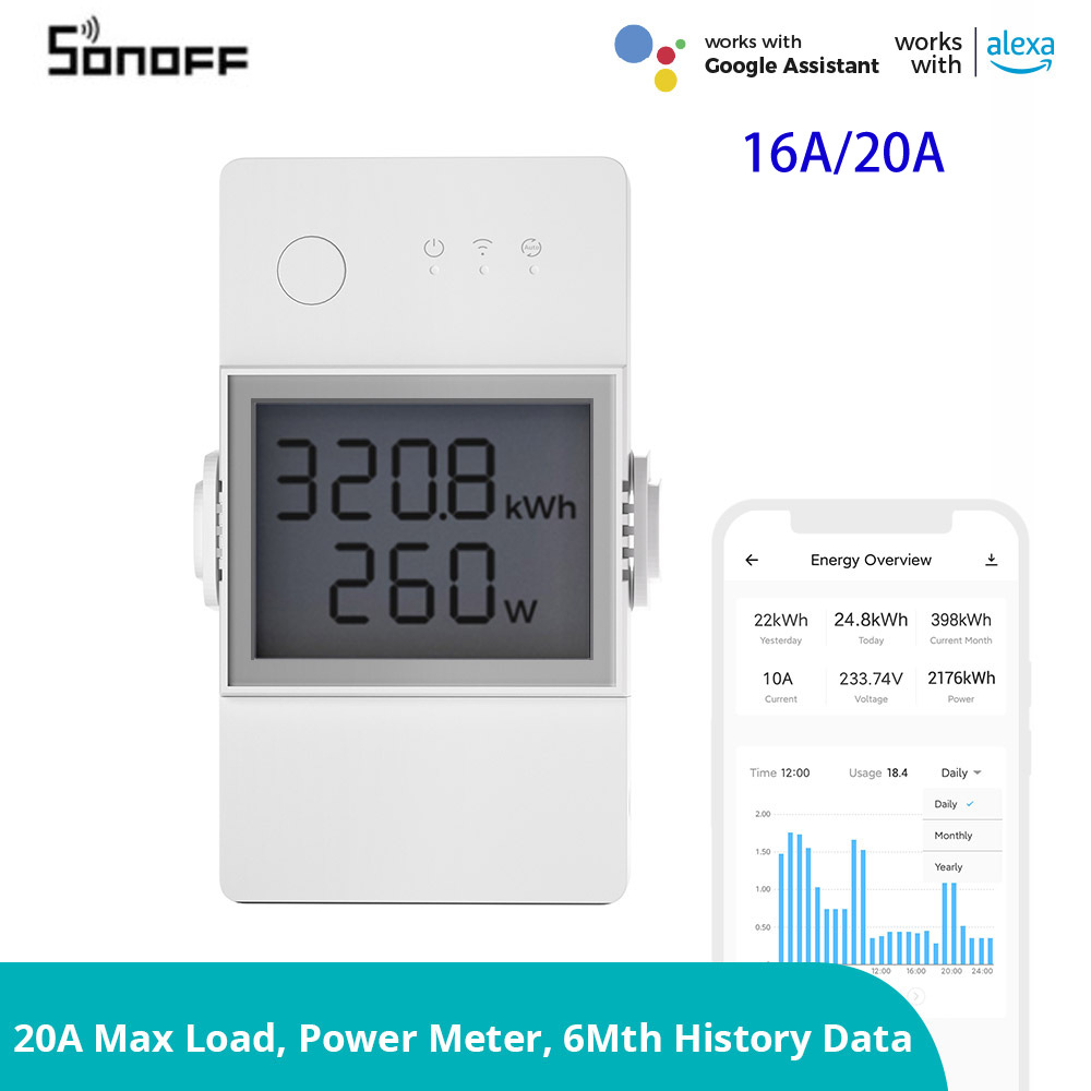 Sonoff Powr320/316d Smart Wifi Power on-off Controller 16a/20a High Power Modified Pieces