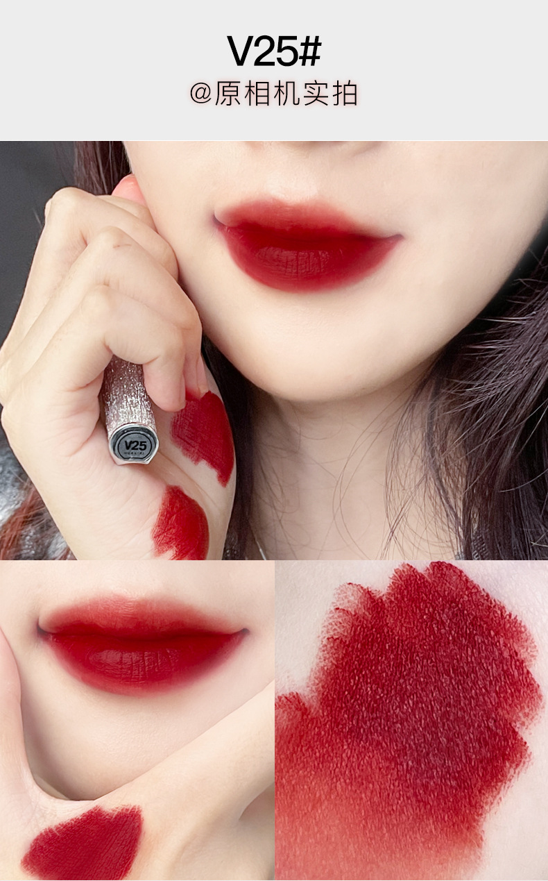 新款花茜茜小银管口红闪钻小细管唇膏哑光丝绒不易掉色烟管学生款