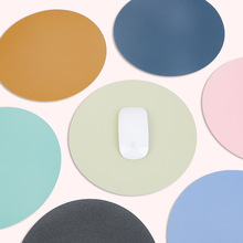 圆形鼠标垫小号单双面纯色电脑办公游戏女生桌垫防滑鼠标垫制定