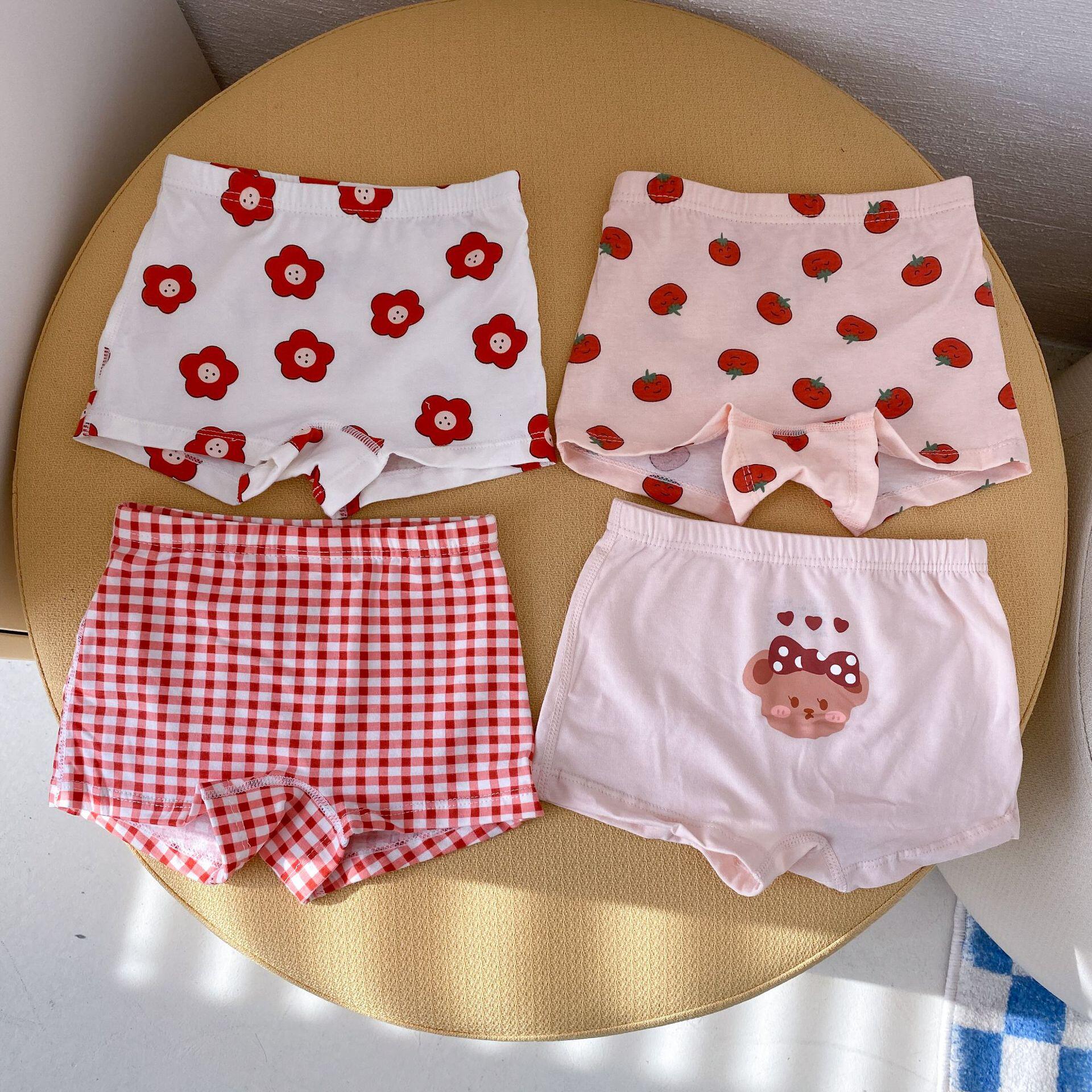 女童内裤儿童平角短裤女宝不夹屁屁宝宝中小童小女孩可爱四角底裤