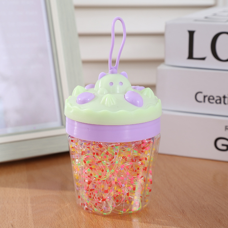 Ice Cream Bottle Children's Hair Accessories Hairtie Disposable Rubber Band Little Girl Headdress High Elastic Hair Ring Large Bottle