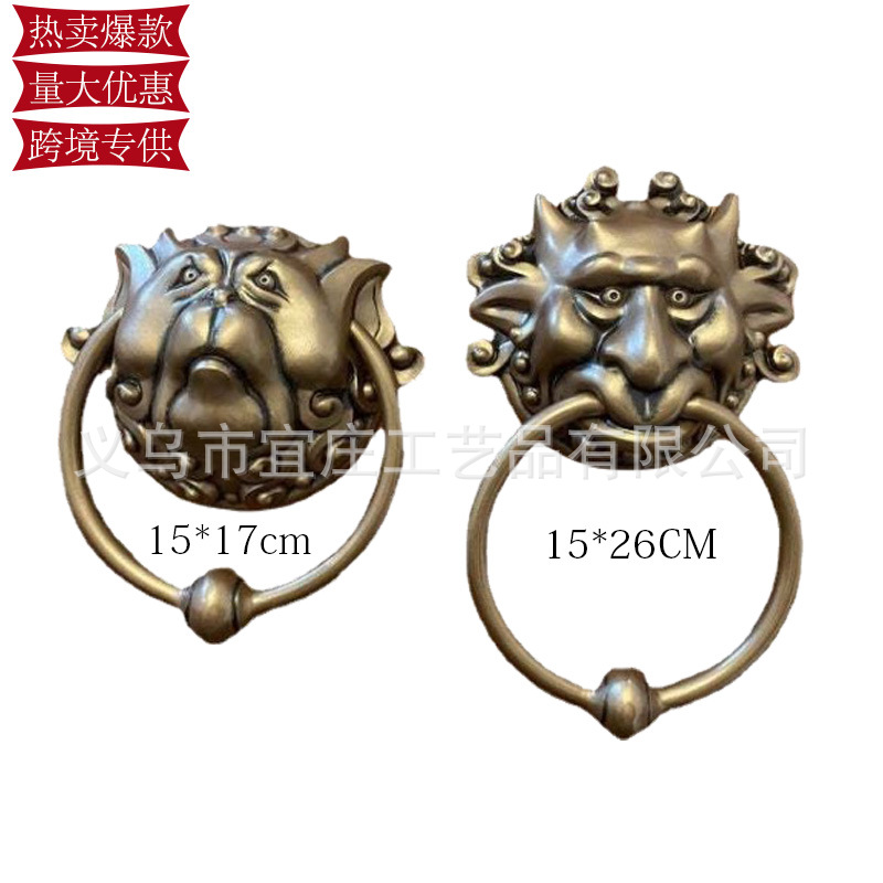 door knockers 跨境龙脸门把手壁挂树脂工艺品迷宫门环家居装饰品