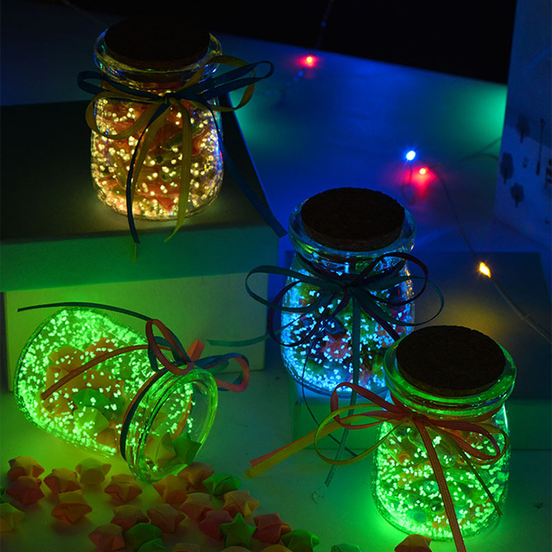 夜光许愿瓶木塞玻璃瓶折星星纸的瓶子荧光瓶夜光瓶生日礼物