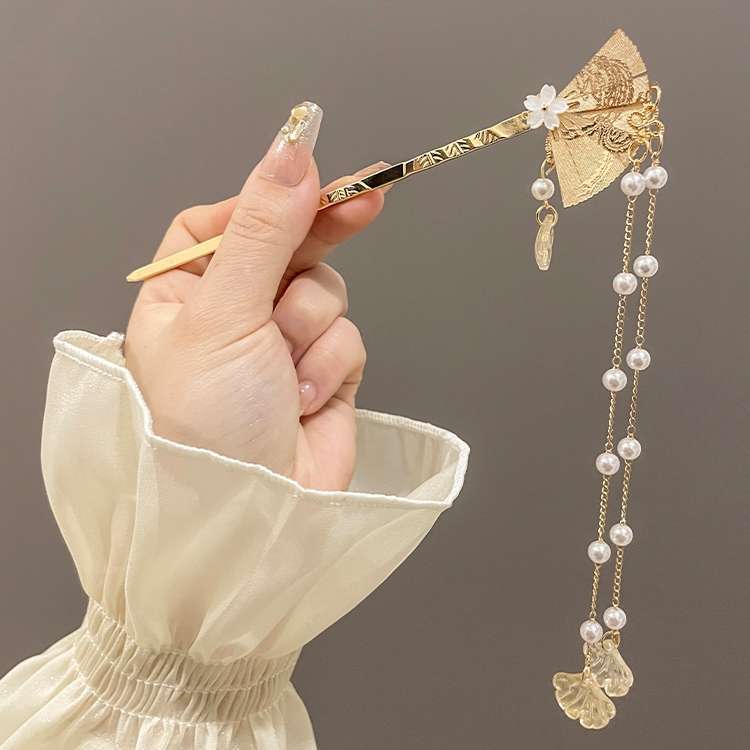 Retro Hairpin New Chinese Style Ancient Style High-Grade Updo Hairpin Temperament Hanfu Korean Style Hairpin Step Shake Hair Accessories for Women
