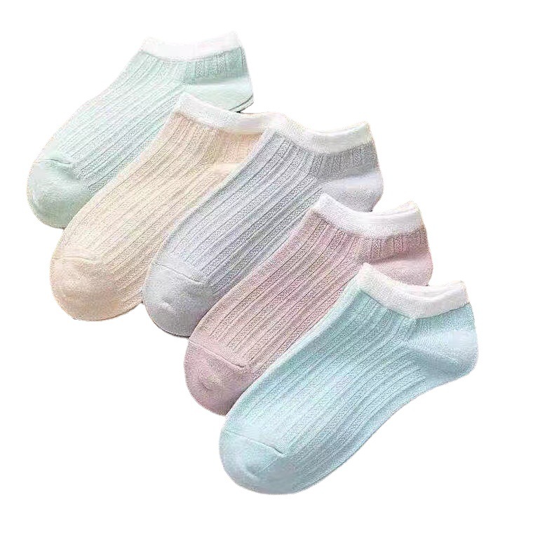 [20 Pairs] Women's Socks Korean Style Socks Autumn and Winter Summer Women's Low-Cut Liners Socks Sweat Absorbing and Deodorant Shallow Mouth Anti-Slip Invisible Socks