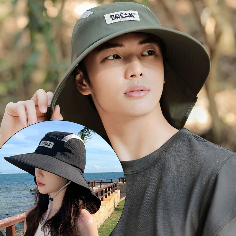 big brim sun-proof sun hat women‘s outdoor shawl alpine cap men‘s uv protection face and neck protection fishing hat