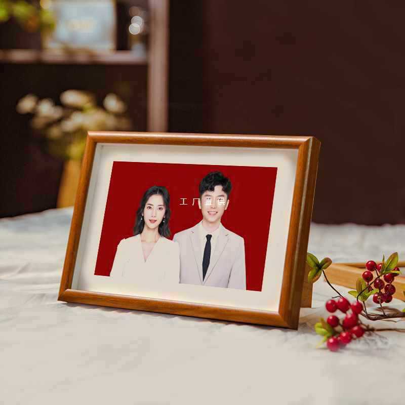 海马体结婚登记证件照相框摆台照片打印做成婚纱照情侣纪念册礼物