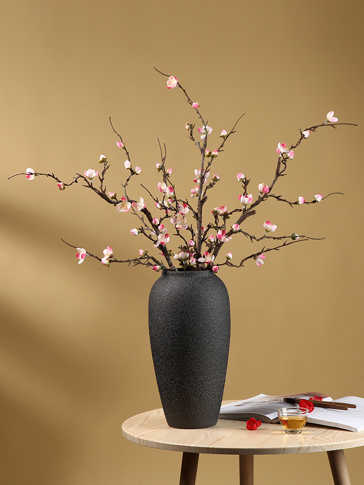 意菲家居 单支梅花枝花假花新中式禅意摆件茶台客厅桌面干花