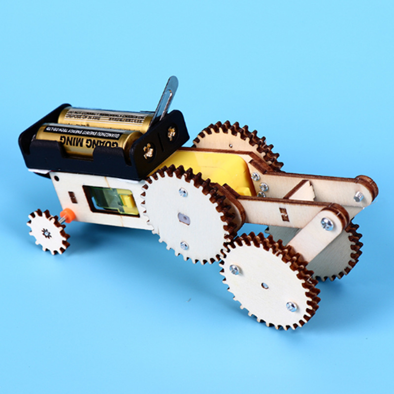 科技小制作手工齿轮往返车小学生diy模型stem科学实验玩具
