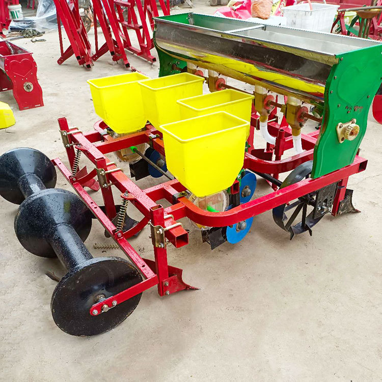 花生精播机 起垄种花生机拖拉机带的花生播种机2垄四行小占果精播