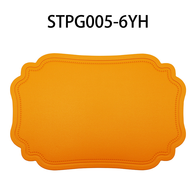 Household Simple Solid Color Pvc Square Leather Placemat Hotel Restaurant Table Mat Oil-Proof Insulation Mat Wholesale