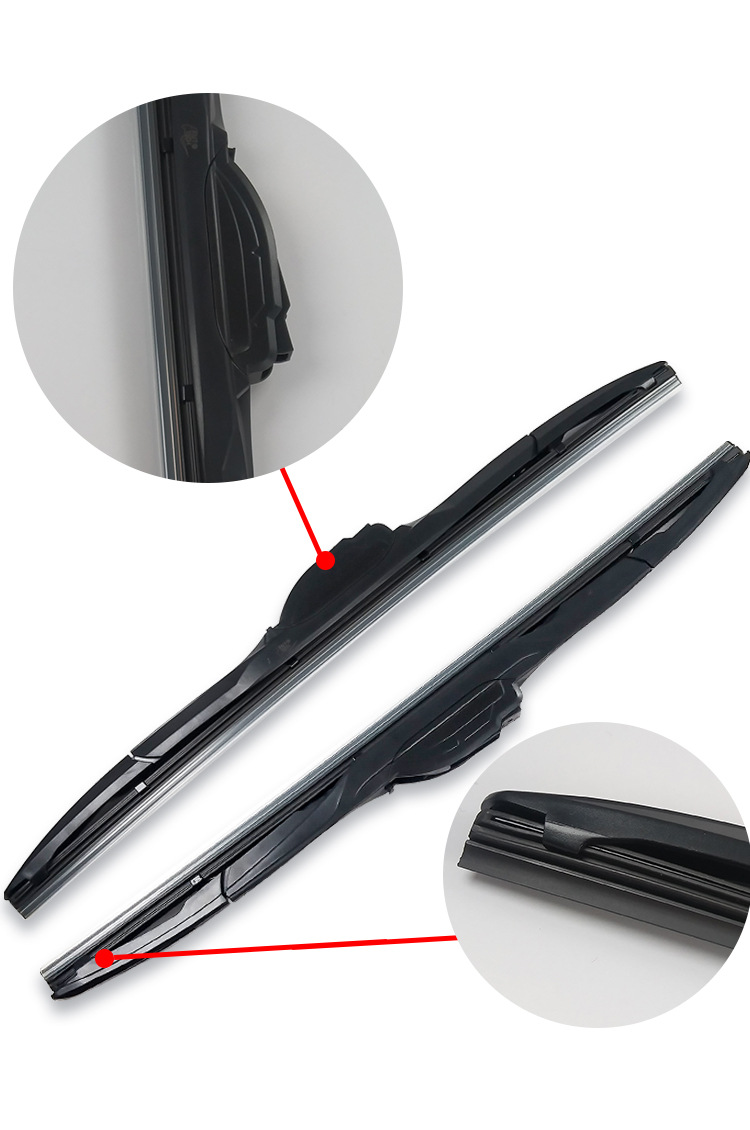 汽车多功能雨刮片u型勾可更换卡扣雨刷适合99%车型无骨三节雨刮器