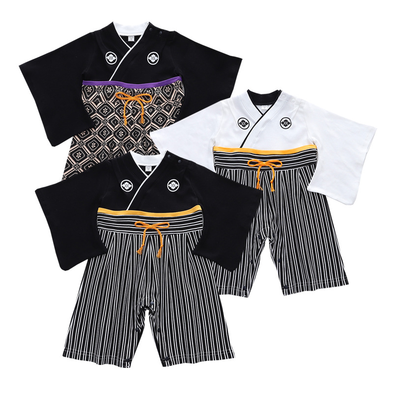 外单儿童和风甚平和服男女式日本传统民族服饰少女少男正装改良袖