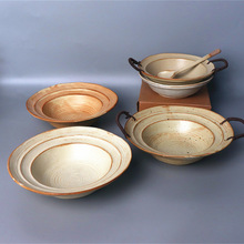 创意简约陶瓷深碗菜碗家用粗陶异形厚实沙拉碗哑光水果窑变拉面碗
