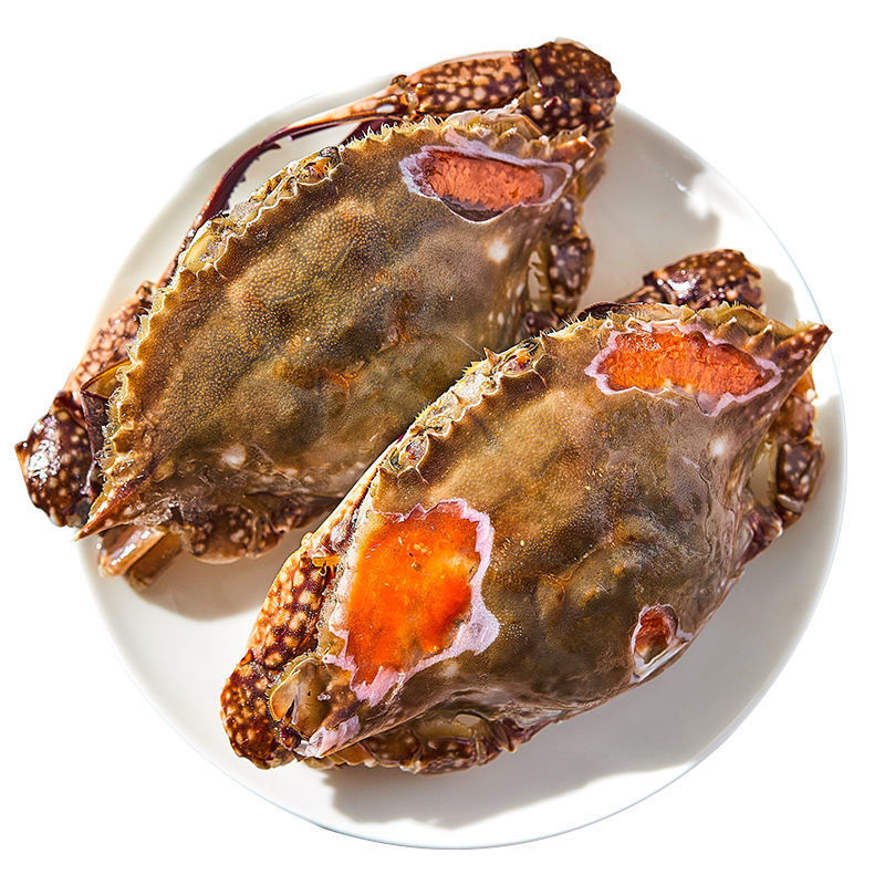 3只包邮舟山红膏呛蟹4-6两整只即食野生红膏梭子蟹宁波咸蟹