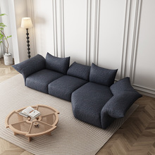 意式花瓣沙发客厅简约现代设计师大小户型高端弧形转角布艺沙发