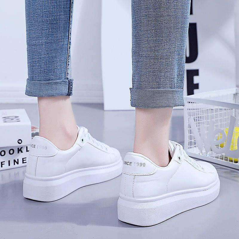 White Shoes Women's Breathable 2023 Spring and Autumn New Ins Student Korean Wild Board Shoes Flat Sports Casual Shoes