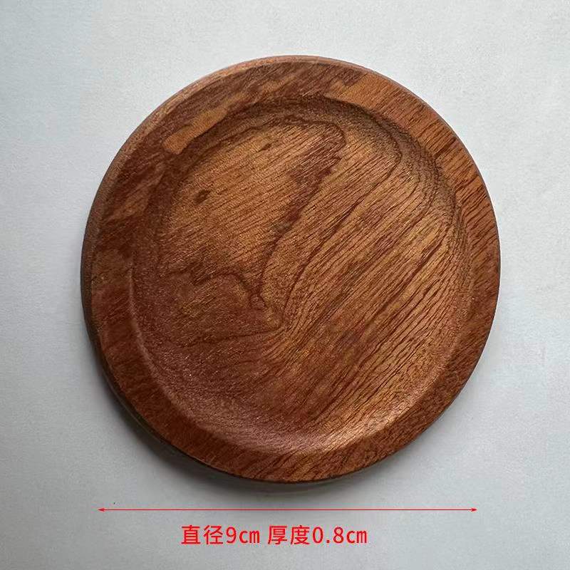 Japanese-Style Solid Wood Teacup Mat Household Wooden Coffee Pad Creative Wooden Cup Saucer Office Tea Mat Kombucha Cup Saucer