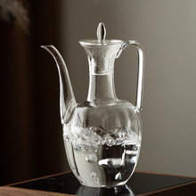 批发透明玻璃沏茶壶仿宋高硼硅玻璃贵妃壶家用功夫茶具绿茶泡茶壶