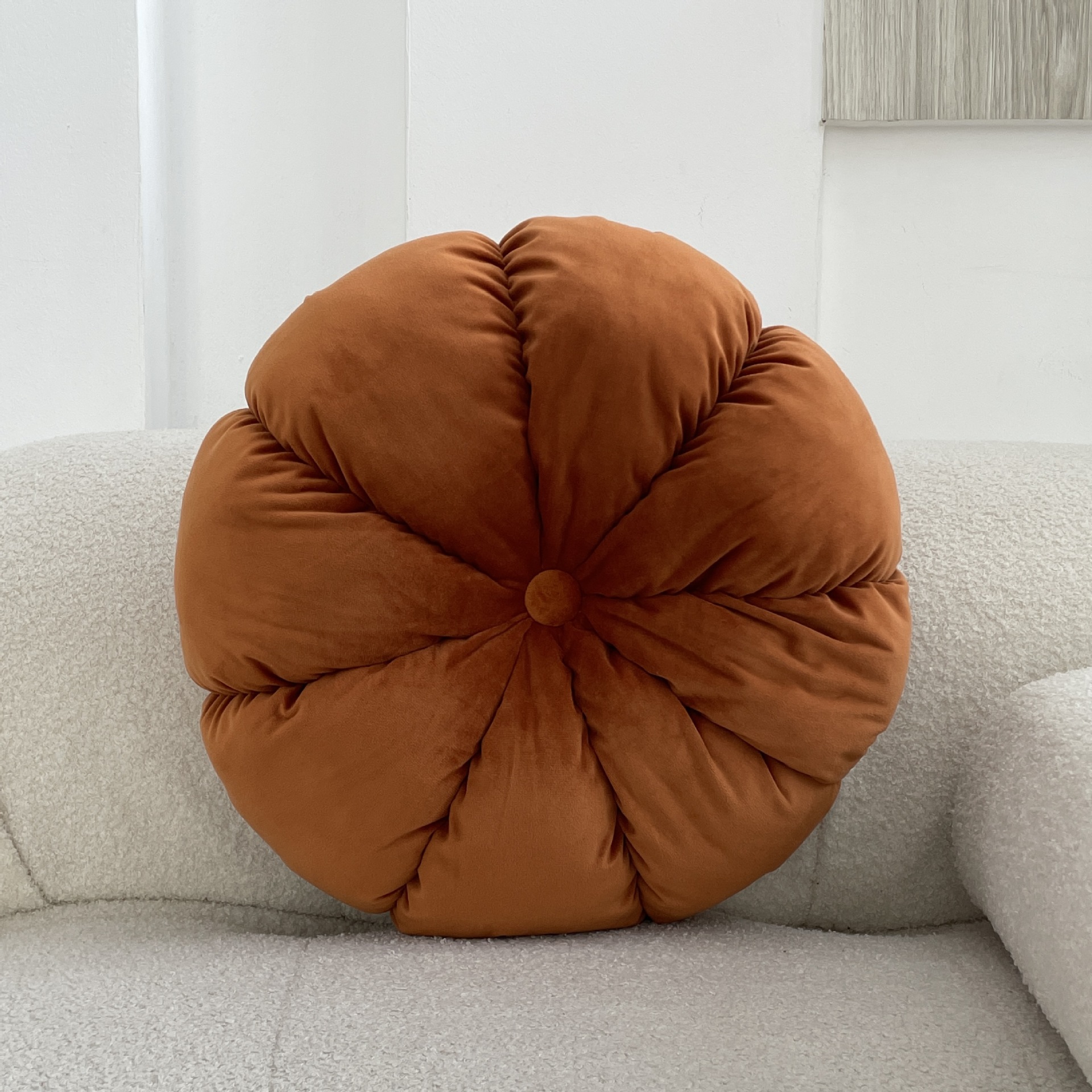 Nordic Instagram Style Netherlands Velvet Eight Pieces Pumpkin Pillow Futon Pleated Sofa Cushion Office Chair Cushion Bay Window Seat Cushions