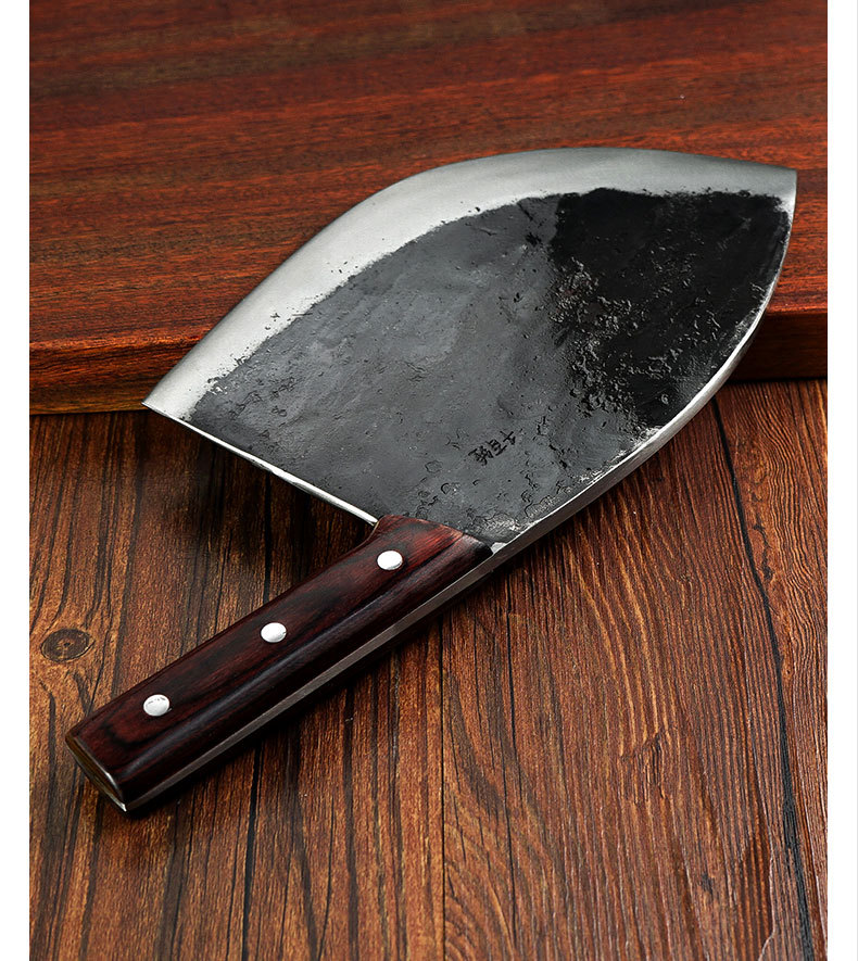 手工锻打不锈钢 屠宰用砍骨斩骨刀 复古老式屠刀厂家直销代工定制
