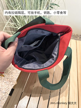 新款帆布手提袋便当包饭盒袋女手提包上班通勤手拎包小学生零食袋