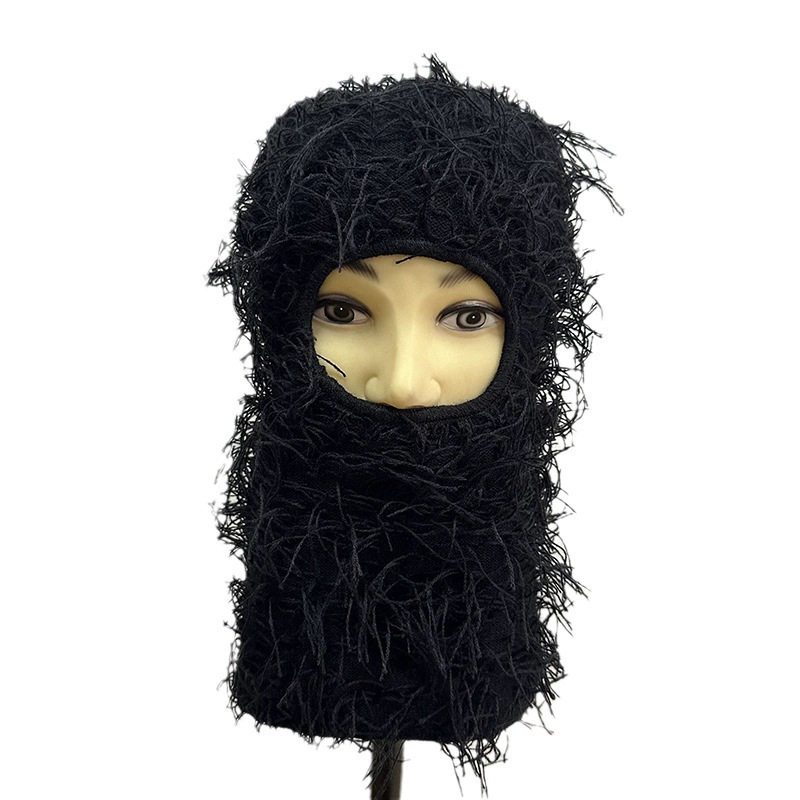 Balaclava Hat Unisex Warm Mask European and American Style Funny Headgear Colorful Personalized Knitted Hat