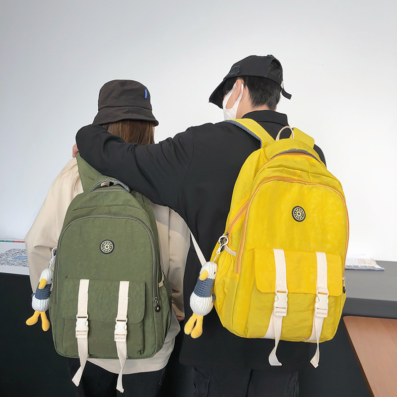 New Korean Style Backpack Fashion Simple Junior High School Student Men's and Women's Schoolbags Large Capacity Waterproof Durable Casual Backpack