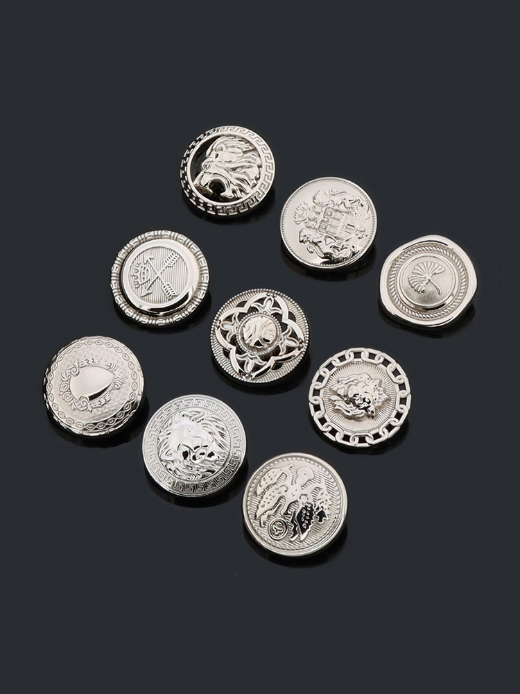 银色金属大衣扣子大全百搭男女上衣风衣毛衣高端纽扣儿童衣服钮扣