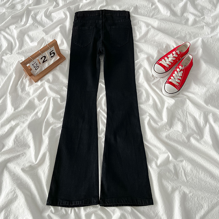   0763 New Flare Pants Women's Autumn and Winter High Waist Slimming Jeans Design Sense Small Pants Fashion