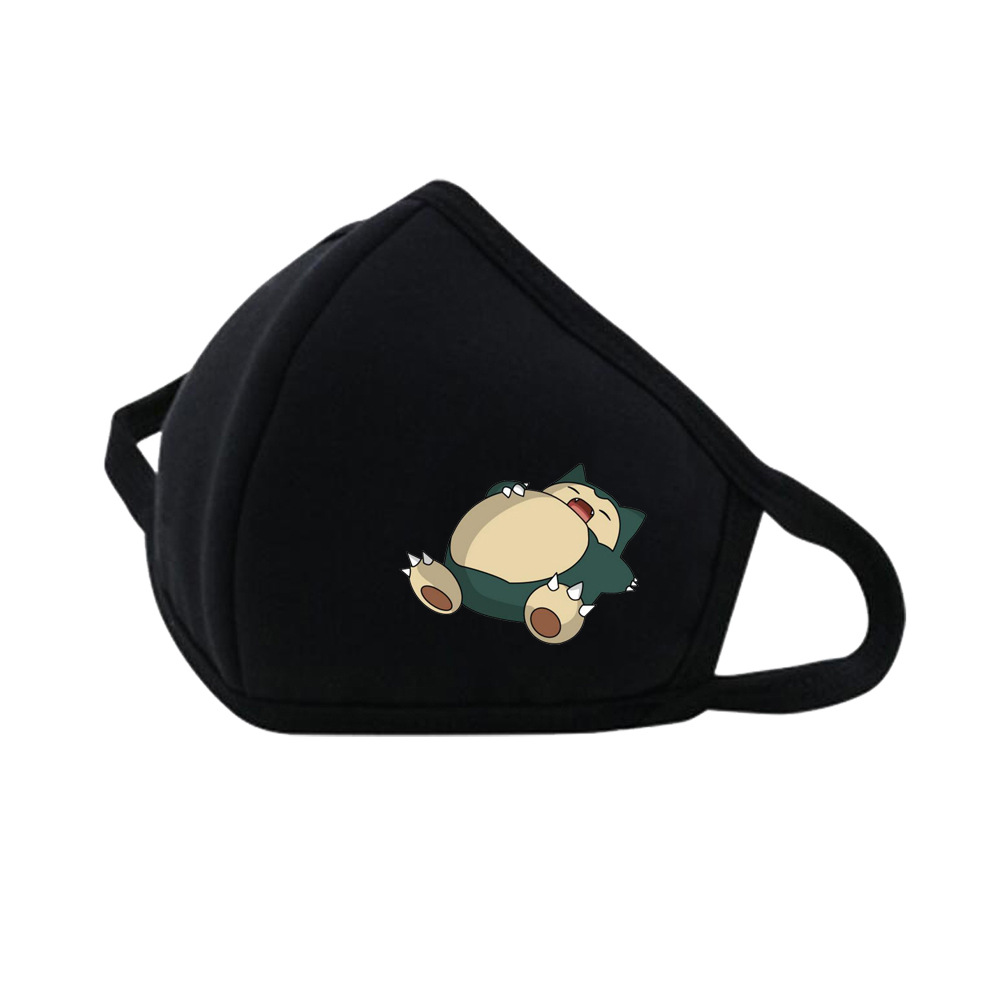 动漫口罩 皮卡丘 防风防尘口罩印花棉口罩面罩一件代发