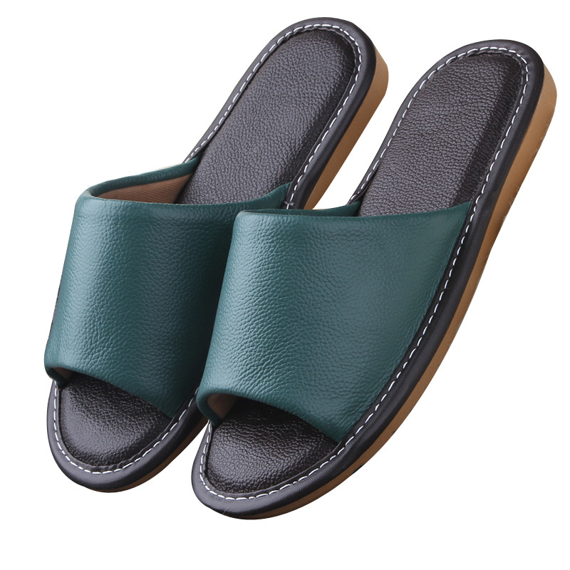 酒店美式拖鞋防滑软底家用牛皮夏季家居室内男女地板四季